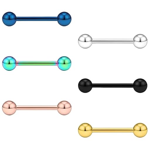 XPEX 6 Piezas Piercing Acero Quirúrgico 14mm Barbell Piercing Pezón Mujer Hombre | Ya disponible en tu tienda friki favorita! En mundofriki.es!