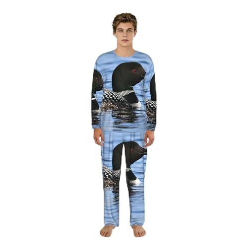 Ensemble pyjama homme manches longues anti-frottement S-3XL