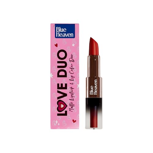 Image of Blue Heaven Love Duo 2 in1 Dual Sided Lipstick for women | Non Transfer| Hydrating and Long Lasting Upto 12 hrs | Soft Matte Finish formula - 23 |1.5ml + 4g