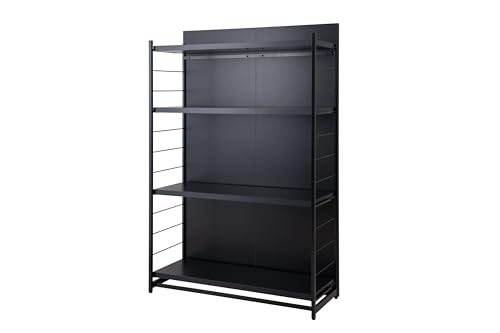 並べて使うことができる間仕切りパーテーション 4段ラック 幅120 ブラック 衝立 家具 事務所 オフィス 仕切り 日本製 パーティション ラダーラック