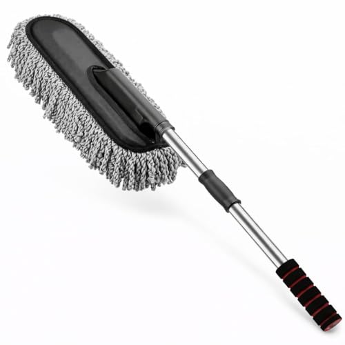 Image of Flexible Car Duster, Microfiber Flexible Car Duster Car Wash| Dry /Wet Home, Kitchen, BZ Office Cleaning Brush with Expandable Handle (Big)
