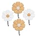 CLISPEED 4pezzi Ganci Adesivi Decorativi Forma Fiore Ganci Da Muro Per Asciugamani e Accessori Facili Da Installare Forare Per Bagno Cucina e immagine