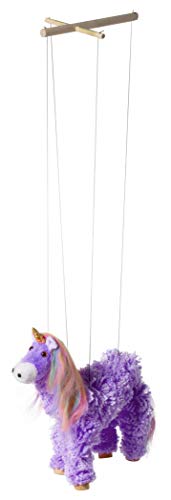 Artisan Owl Rainbow Mane Magical Unicorn Marionette Yarn Puppet (Purple) #TOP3