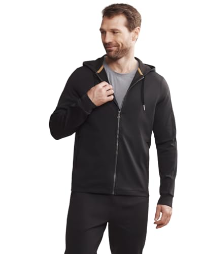 Rhone Spar Mens Full Zip Up Hoodie V2, Stretch Fabric Mens Workout Essentials Hoodie, Moisture-Wicking w/Anti-Odor3