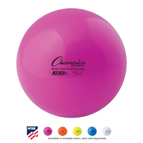 Champion Sports Çim Hokeyi Topları, Düzenleme Boyutu, 12'li Paket, 7cm, NFHS Onaylı, Dayanıklı, Sarı