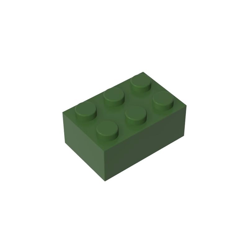Gobricks 3002 Basic Bricks Brick 2x3 50 Pieces GDS-541 Compatible with Lego Building Blocks Color:Tarmac โ image 1