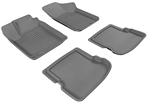 3D MAXpider Complete Set Custom Fit All-Weather Floor Mat for Select Volkswagen Beetle Models - Kagu Rubber (Gray)