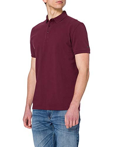 Superdry Mens M1110195A Polo Shirt, Port, XL