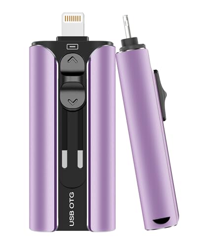 MFi Certified 256GB Flash Drive for iPhone USB Memory Stick Thumb Drive, High Speed USB Stick iPhone Flash Drive for Photos Videos,Photo Stick External Storage for iPhone/iPad/Android/PC (Purple)