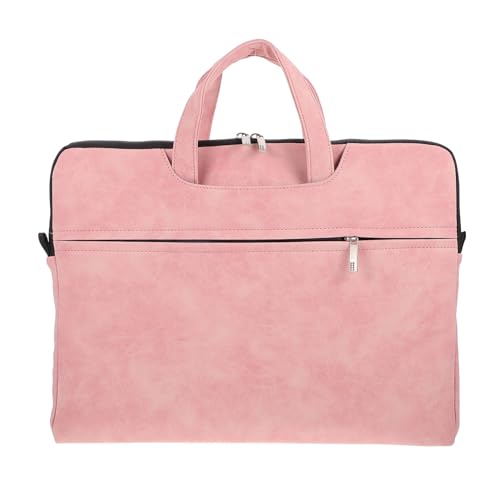 Bolso de mano para ordenador y funda para portátil con correa de hombro ajustable negra