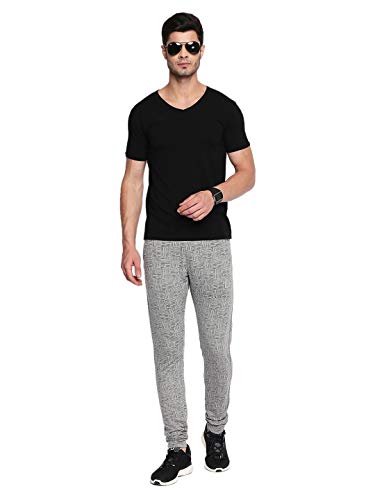 Image of BEEVEE Mens Lt Grey Millange Elasticated Knits Trackpant with Drawstring(Lt Grey Millange;M)