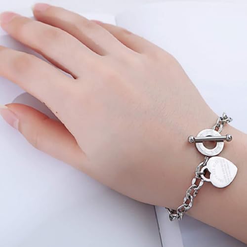 Adjustable Stainless Proverbs Love Heart Pendant Charm Bracelets Friendship Open Bangle Wrist Cuff for Women Men3
