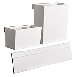 COSMEVIVI 吊り下げ収納ボックス 壁掛けホルダー 収納容器 お風呂 トイレ キッチン 雑貨容器 文房具 ジュエリー 化粧品用 多機能 スリッシュ ホワイト