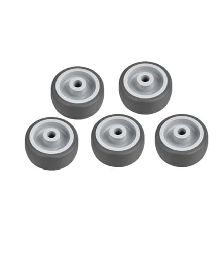 Roulettes de 40mm silencieuses en TPR gris, lot de 5 roues anti-trace de 1.5 pouces