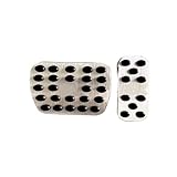 Car Stainless Steel Pedal Compatible with Mercedes-Benz Sprinter W907 W910 VS30 2019~2025 Rubber Anti-Slip Brake Footrest Cover Accessories(AT 2pcs)