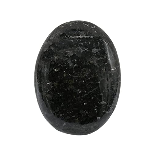 Pierre de palmier en cristal Nuummite - Pierre d'inquiétude de massage chaud pour l'équilibrage naturel du chakra du corps, la guérison Reiki et la grille de cristal Cover