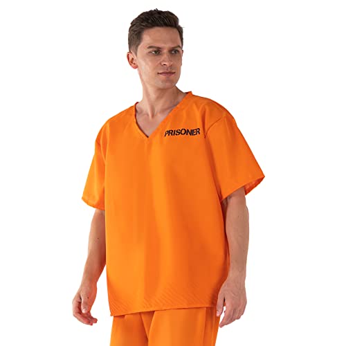 Disfraz Completo de Prisionero Naranja Talla Large miniatura 4