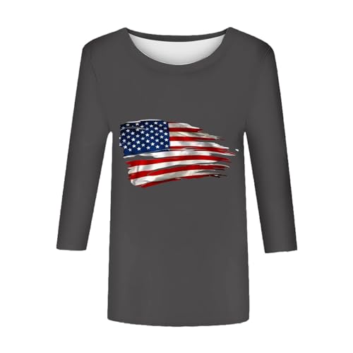 hahuha Women’s Summer Tees with American Flag Design hahuha Women’s Summer Tees with American Flag Design