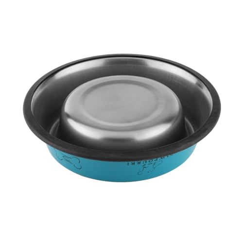 Image of 700 ml Stainless Steel Bowl for Pets - Anti-Skid, Washable & Rust-Resistant - Blue (Pack of 2)