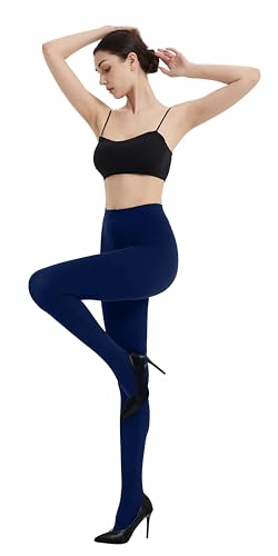 Image of 80D Semi Opaque Tights for Women Stretchable High Waist Womens Stockings Soft Pantyhose with 20+ Colors