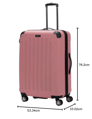 Image of Kenneth Cole REACTION Renegade Luggage Expandable 8-Wheel Spinner Lightweight Hardside Suitcase, Peony, 28-Inch Checked, Renegade collection