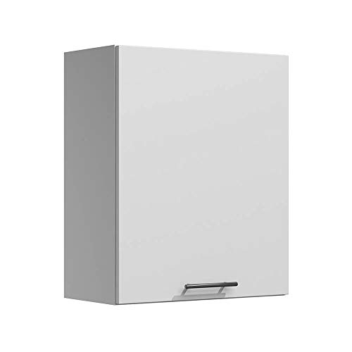 Lila - Meuble de Cuisine Haut 60 cm 1 Porte Blanc Mate