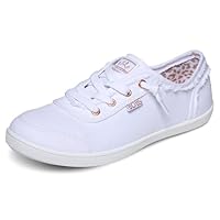 Skechers Women's Bobs B Cute Trainers, White Canvas, 5 UK
