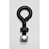Eyebolt, 1/4-20, Black Oxide with Nuts, 2' Long, Box of 10