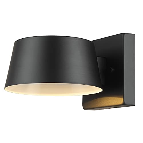 Globe Electric Maisel Matte Black 8-Watt LED Integrated Outdoor Wall Sconce, 44782
