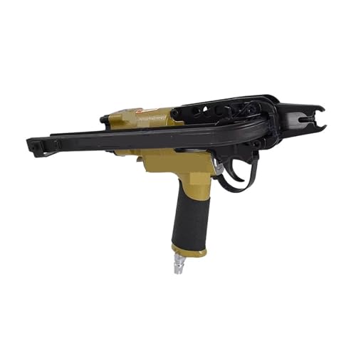 Pneumatic nail gun, Pneumatic C Ring Nailer Cage Stapler Nail C Ring Pliers Tool Air C-type Machine Nailer Pneumatic Nail Gun for Floor, Truss, and Roof