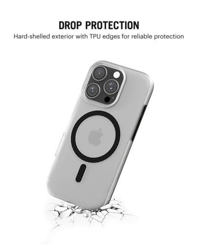 Image of DailyObjects Polycarbonate Black Mist Magsafe Case For iPhone 16 Pro Compatible With Mag-Safe Wireless Charging | Black Hybrid Magnetic Back Cover