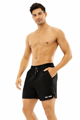 Image of Men's Sports Shorts Quick Dry Running Gym Shorts with Pockets | Lightweight Breathable Workout Shorts | Elastic Waist Drawstring Active Training Shorts for Men | Regular Fit