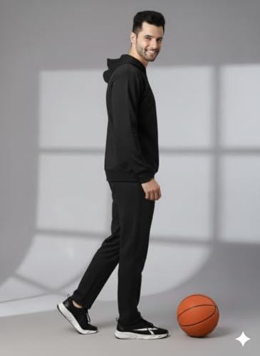 Image of Mack Jonney Solid Track Suit for men | Co-ord Set | Warm Fleece Tracksuit Set | Full Sleeve Hoodie