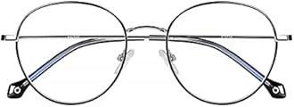 Baytion Anti Blue Light Glasses Women Men - Retro Round Computer Glasses Blue Light Filter Digital Devices with Metal Frame 100% UV Protection, No Prescription