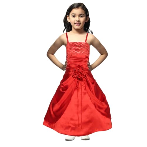 Image of SOFYANA Satin Formal Special Occasion Dress for A Young Girl Dressy Children's Wear Frock