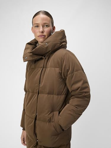 OBJECT Female coat, long down quilted, Dark Earth, XS - Image 6