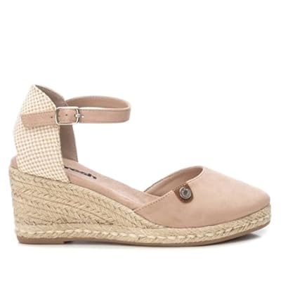 REFRESH - Sandalias con Cuña Mujer Beige - Calzado Cómodo y Versátil - Moda casual - Modelo 17188202  Talla 37 