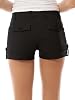 Design by Olivia Women's Body Enhancing Comfort Modern City Cuffed Short with Pockets Black L #5
