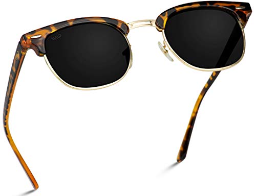 WearMe Pro - Classic Half Frame Polarized Semi-Rimless Rimmed Sunglasses