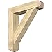 Ekena Millwork BKT0806X36X40TRA04RDF Traditional Craftsman Rough Sawn Bracket w/Offset Brace, Douglas Fir