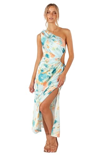 Petal & Pup Women's Leighton One Shoulder Midi Dress