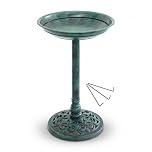 Oypla Traditional Ornamental Garden Pedestal Bird Bath Outdoor Water