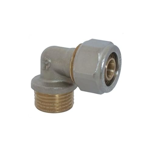 Raccordo curva maschio gomito 90° per tubo multistrato (20x1/2)