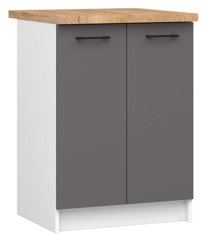Magnolia kader hoek-keuken met kunststof werkblad