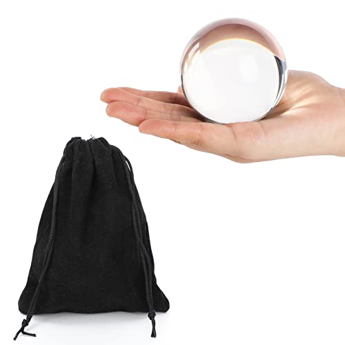Boule de jonglage acrylique 7cm Kathfly transparente avec son sac