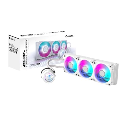 GIGABYTE AORUS WATERFORCE II 360 ICE AIO Liquid CPU Cooler- 3x120mm ARGB Fans, slide-in interlocking mechanism, DAISY-CHAIN, Intel LGA 1851 and AMD AM5 Compatible
