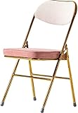 GPECTIFO Sillas Plegables con Asientos Acolchados Silla de Comedor de Hierro Forjado for el Ocio en el hogar, sillón Plegable de Moda for Tienda de Ropa, cafetería, rodamiento de 100 kg