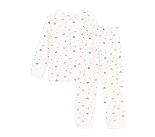 Pigiama in ciniglia con stampa a cuori bambina - 2