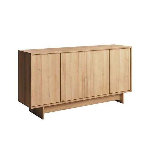 Natural Oak Sideboard Cabinet for Storage