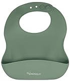 Kindsgut Silikonlätzchen, mit Auffangschale für Babys und Kleinkinder, dezente und moderne Farben, frei von BPA, Pistazie